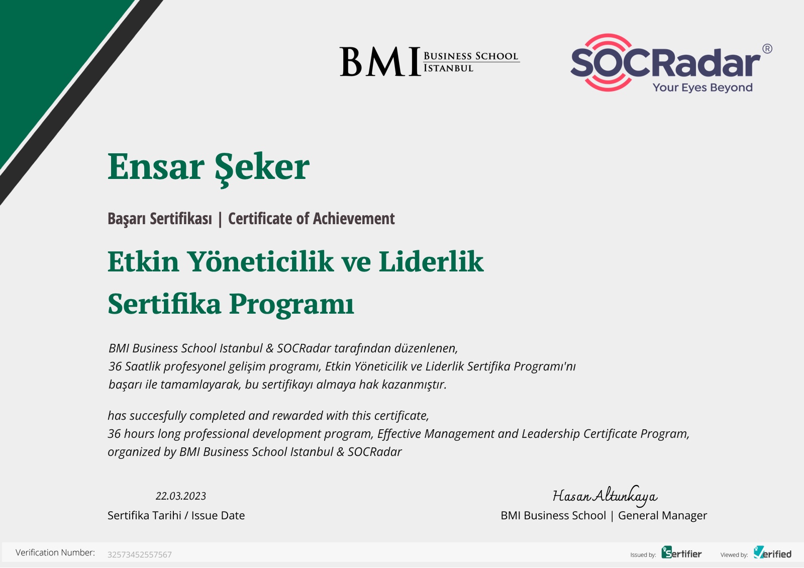 Effective Management and Leadership Certificate Program