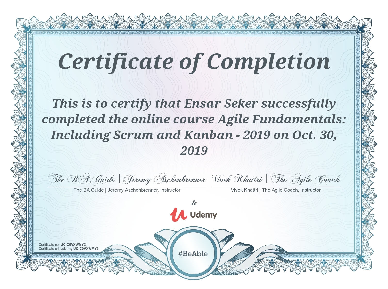 Agile Fundamentals: Including Scrum and Kanban - 2019