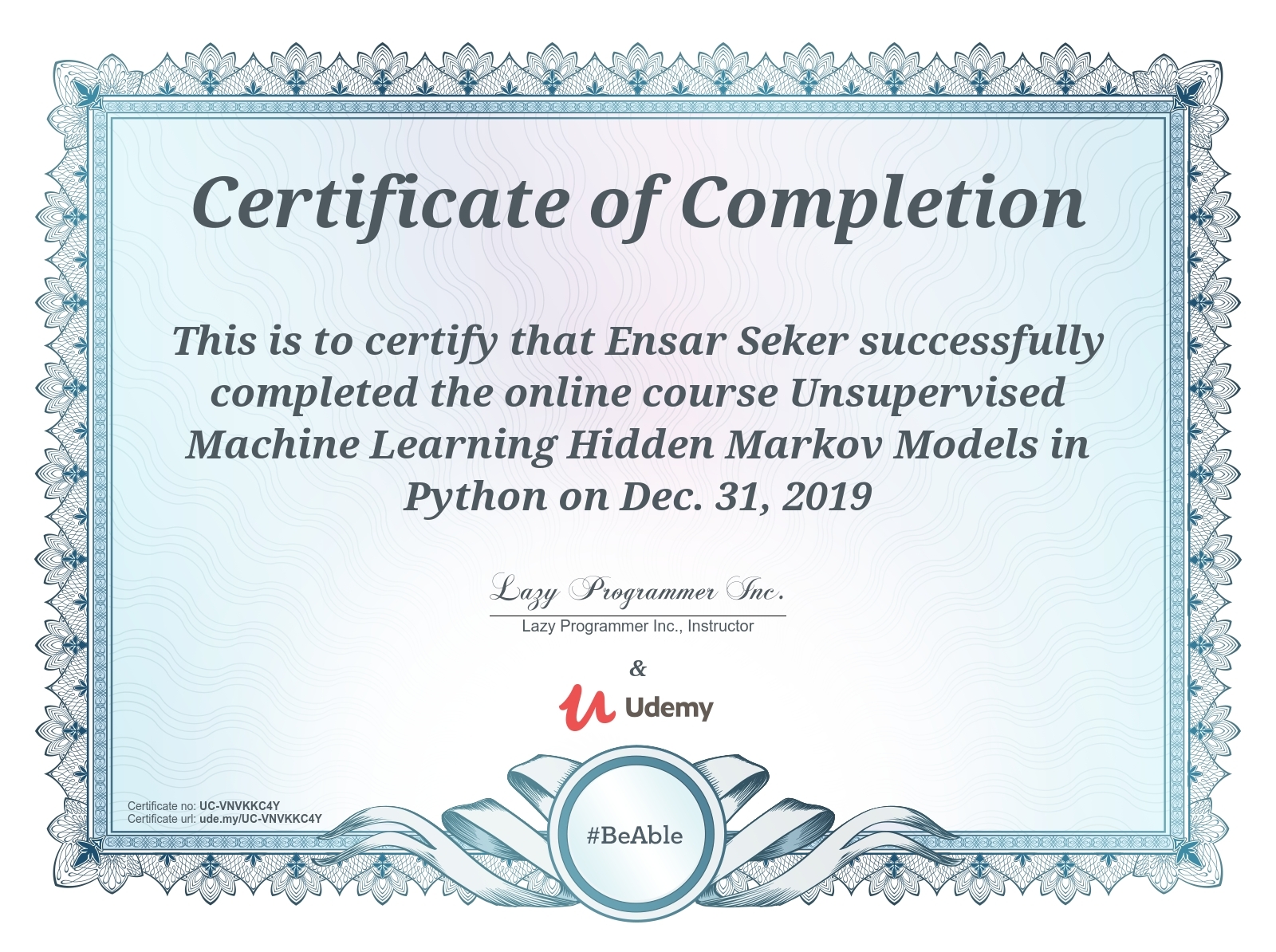 Unsupervised Machine Learning Hidden Markov Models in Python