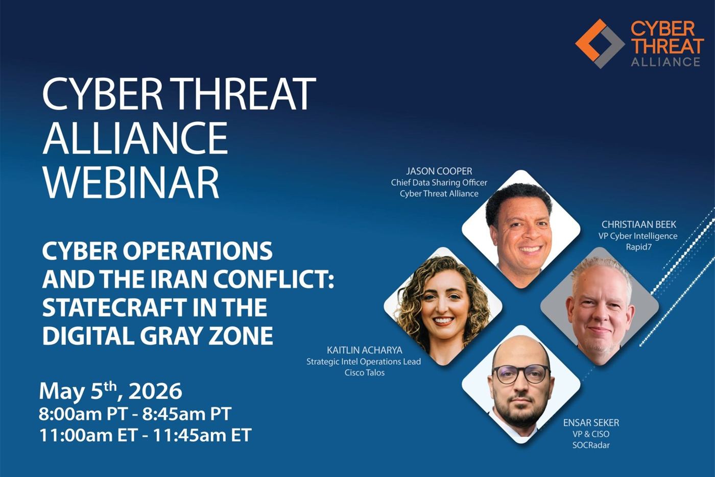 Webinar banner: Cyber Operations and the Iran Conflict: Statecraft in the Digital Gray Zone