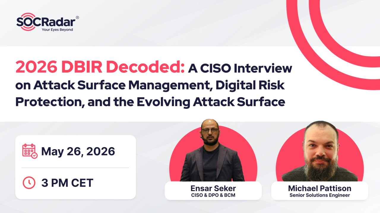 Webinar banner: 2026 DBIR Decoded: A CISO Interview on Attack Surface Management, Digital Risk Protection, and the Evolving Attack Surface